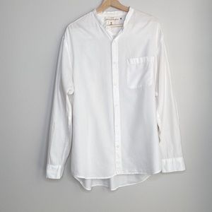 H&M long sleeve collarless shirt